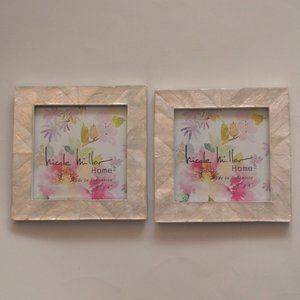 Lot of (2) Nicole Miller Home Mother of Pearl-Style Frame (3 5/8 inch opening)